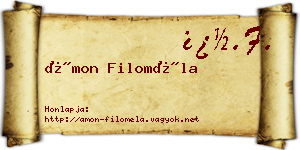 Ámon Filoméla névjegykártya
